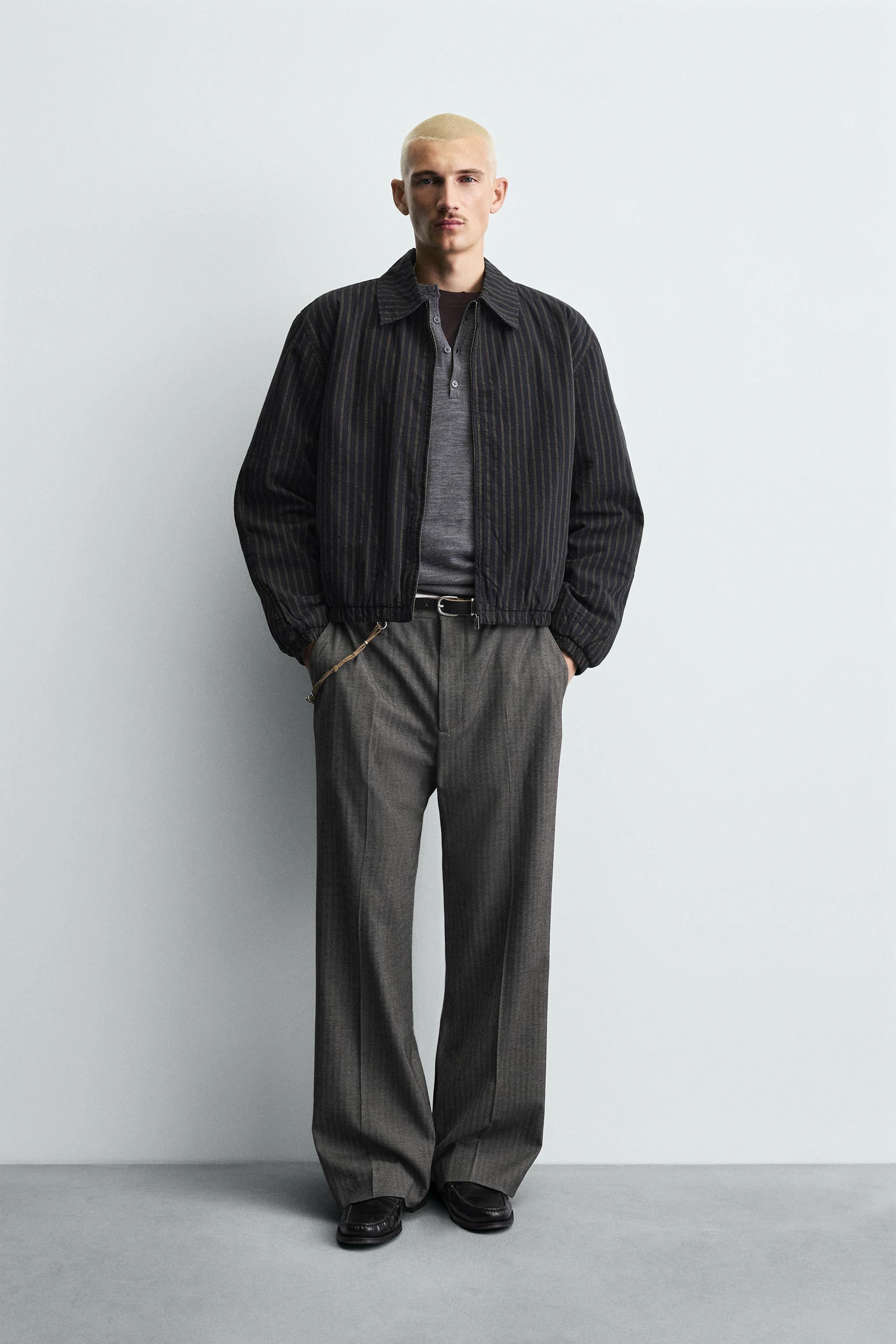 STRIPED TEXTURED JACKET